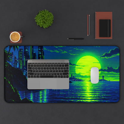 Pixel Art Ocesunset - Gaming Culture Gaming Desk Mat - Moikas