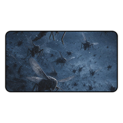 Plague Of Locusts Descending - Dark Fantasy Gaming Desk Mat - Moikas