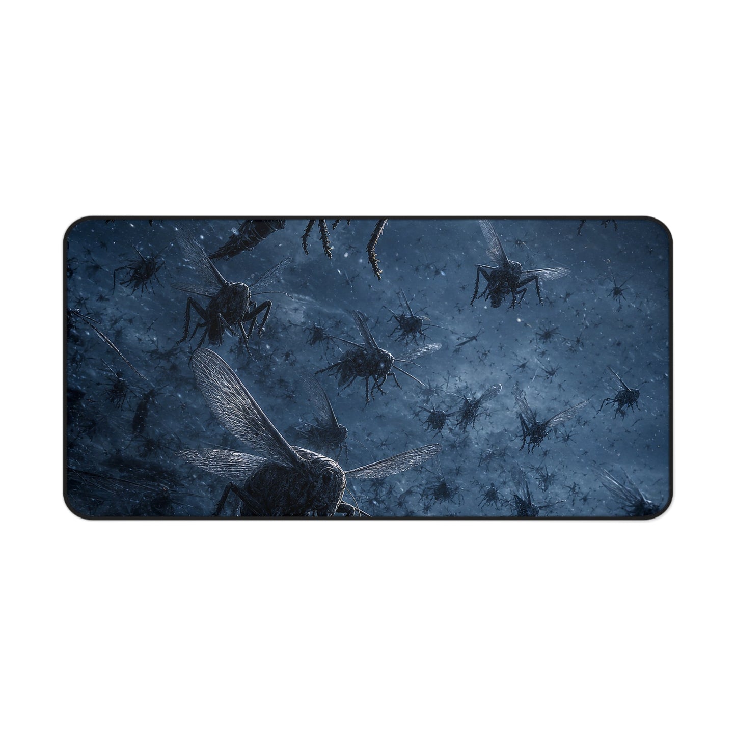 Plague Of Locusts Descending - Dark Fantasy Gaming Desk Mat - Moikas