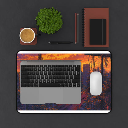 Post-Apocalyptic Tokyo Overgrown - Anime Manga Gaming Desk Mat - Moikas