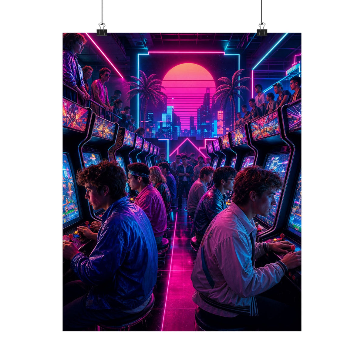 Retro Arcade Tournament - Gaming Culture Art Print (Matte Poster) - Moikas