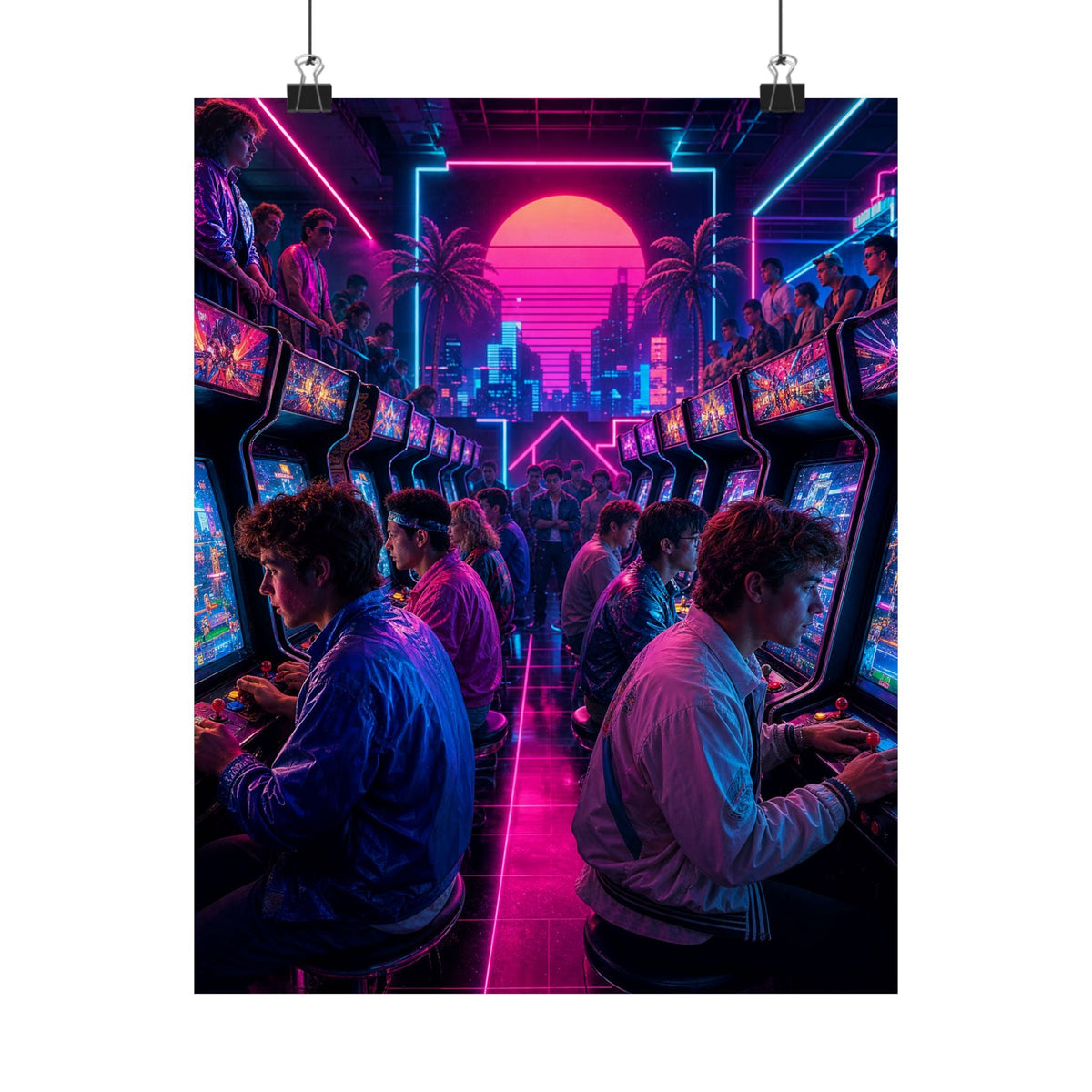 Retro Arcade Tournament - Gaming Culture Art Print (Matte Poster) - Moikas