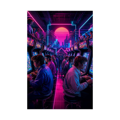 Retro Arcade Tournament - Gaming Culture Art Print (Matte Poster) - Moikas
