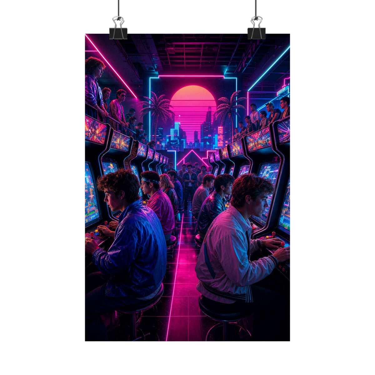 Retro Arcade Tournament - Gaming Culture Art Print (Matte Poster) - Moikas