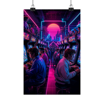 Retro Arcade Tournament - Gaming Culture Art Print (Matte Poster) - Moikas