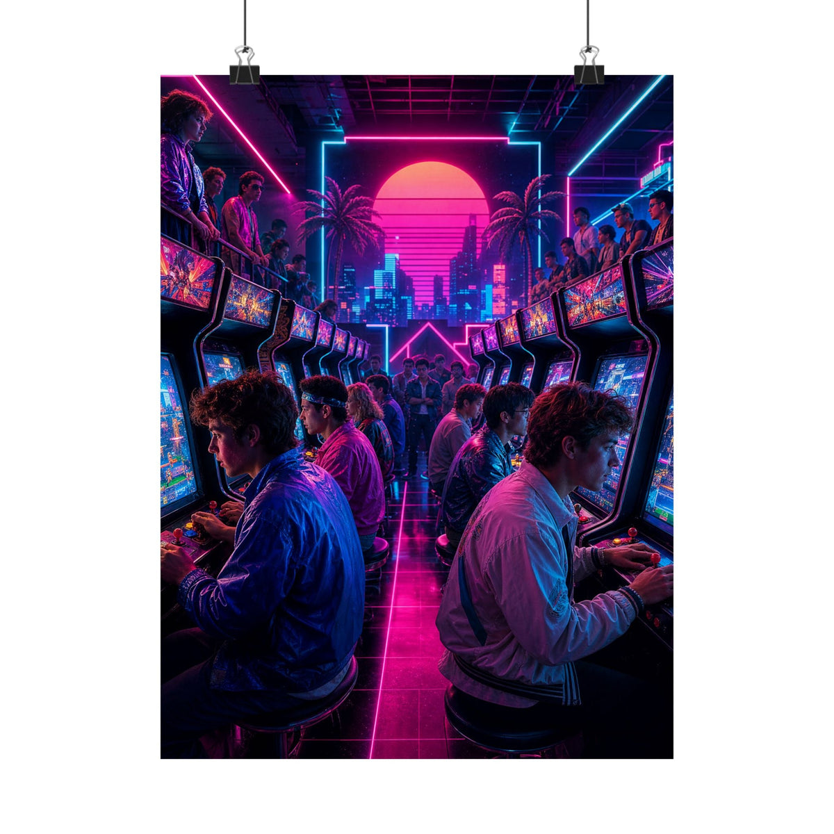 Retro Arcade Tournament - Gaming Culture Art Print (Matte Poster) - Moikas