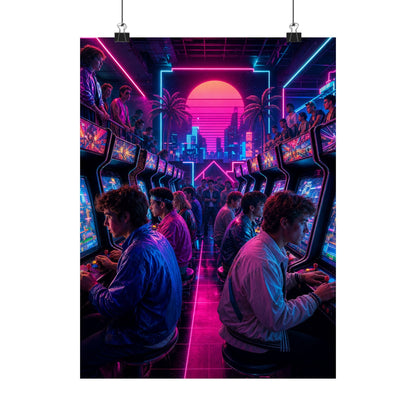 Retro Arcade Tournament - Gaming Culture Art Print (Matte Poster) - Moikas