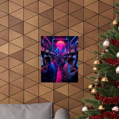 Retro Arcade Tournament - Gaming Culture Art Print (Matte Poster) - Moikas
