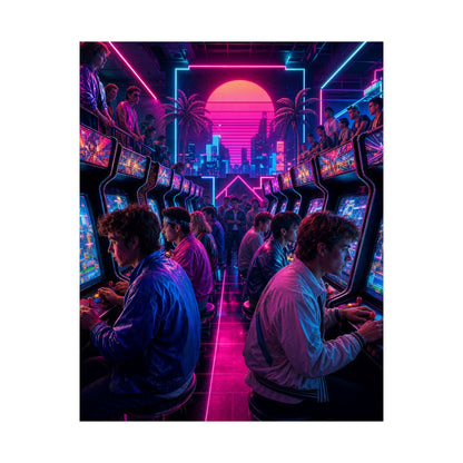 Retro Arcade Tournament - Gaming Culture Art Print (Matte Poster) - Moikas