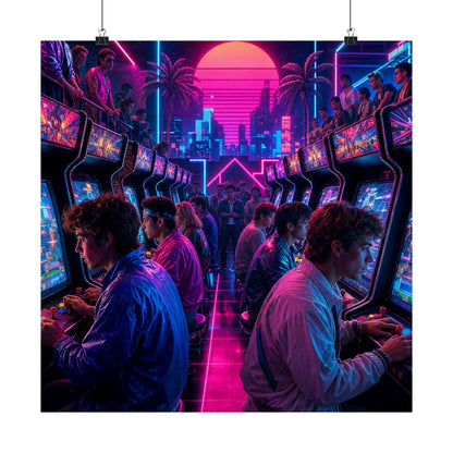 Retro Arcade Tournament - Gaming Culture Art Print (Matte Poster) - Moikas