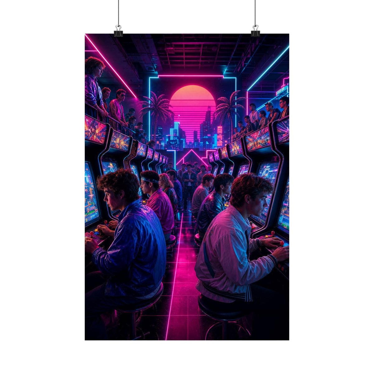 Retro Arcade Tournament - Gaming Culture Art Print (Matte Poster) - Moikas