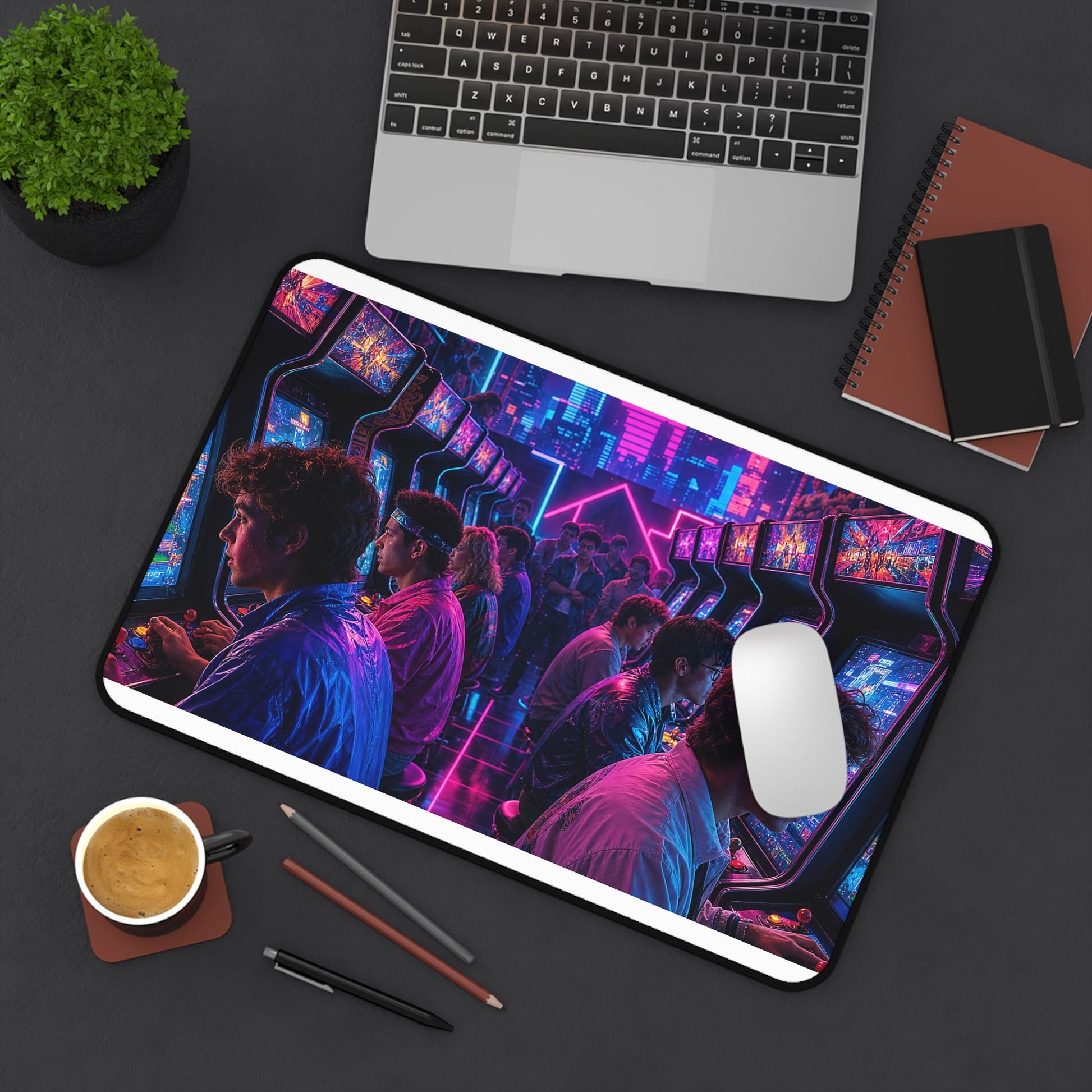 Retro Arcade Tournament - Gaming Culture Gaming Desk Mat - Moikas