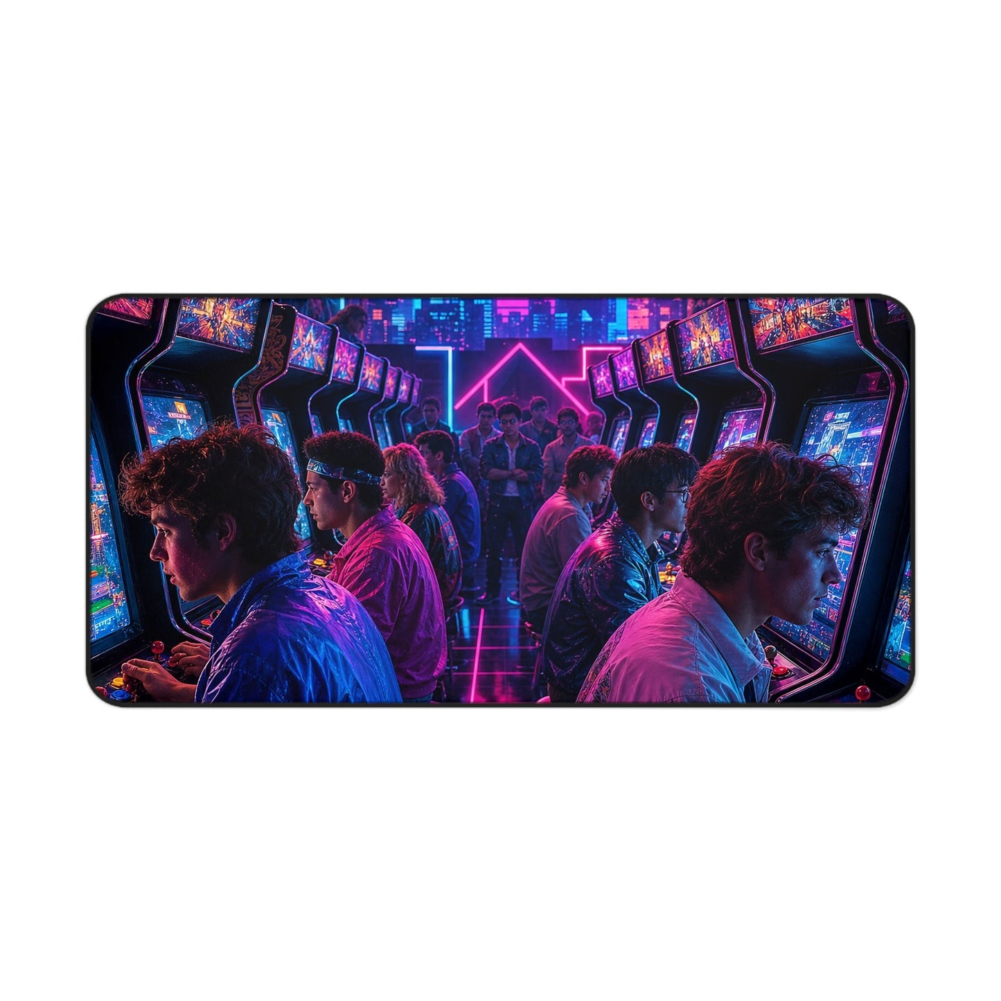 Retro Arcade Tournament - Gaming Culture Gaming Desk Mat - Moikas