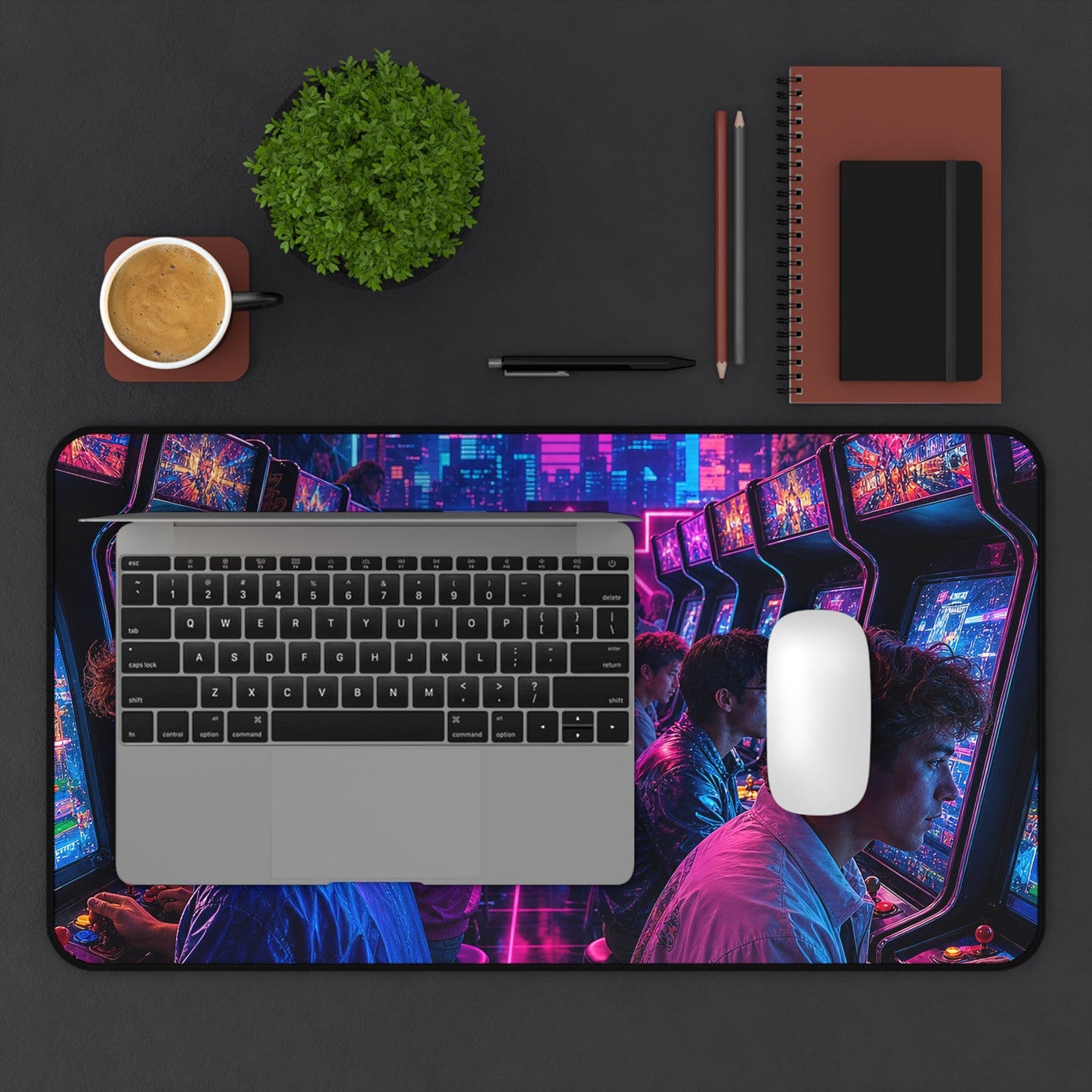 Retro Arcade Tournament - Gaming Culture Gaming Desk Mat - Moikas