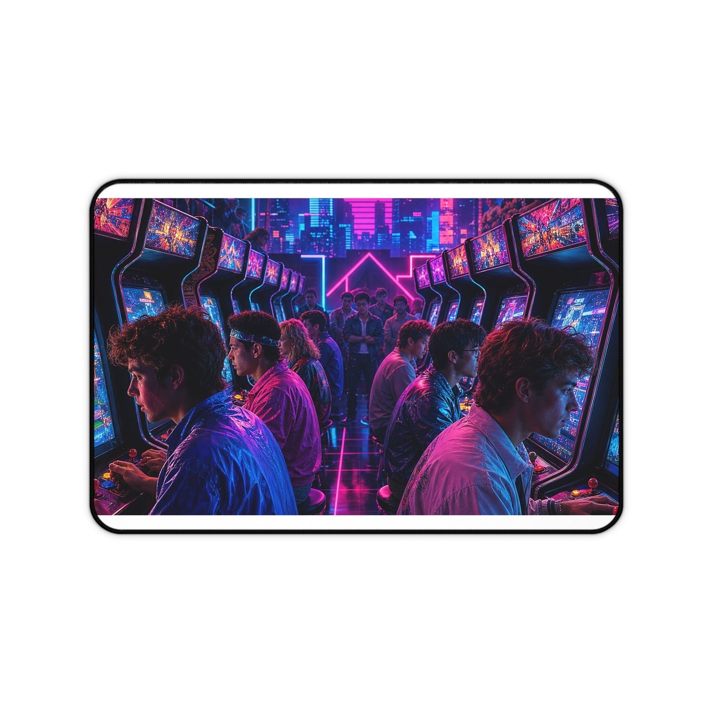 Retro Arcade Tournament - Gaming Culture Gaming Desk Mat - Moikas