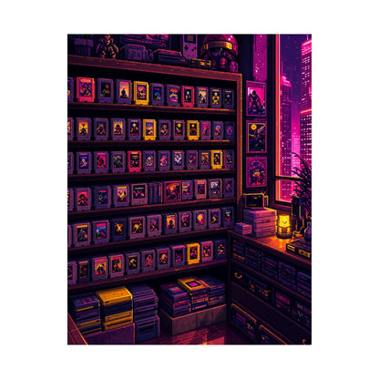 Retro Game Cartridge Collection - Gaming Culture Art Print (Matte Poster) - Moikas