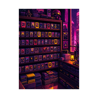 Retro Game Cartridge Collection - Gaming Culture Art Print (Matte Poster) - Moikas