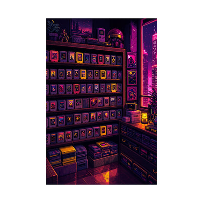 Retro Game Cartridge Collection - Gaming Culture Art Print (Matte Poster) - Moikas