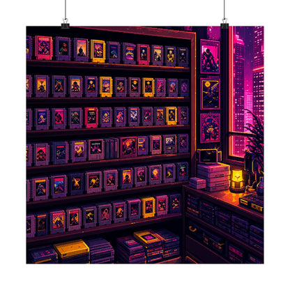 Retro Game Cartridge Collection - Gaming Culture Art Print (Matte Poster) - Moikas