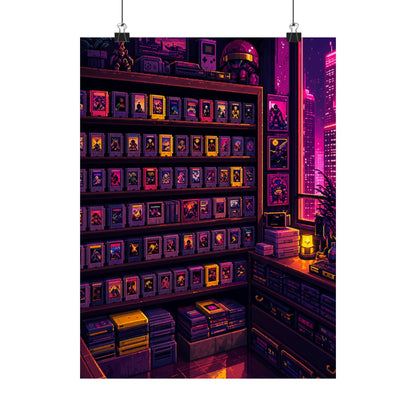 Retro Game Cartridge Collection - Gaming Culture Art Print (Matte Poster) - Moikas