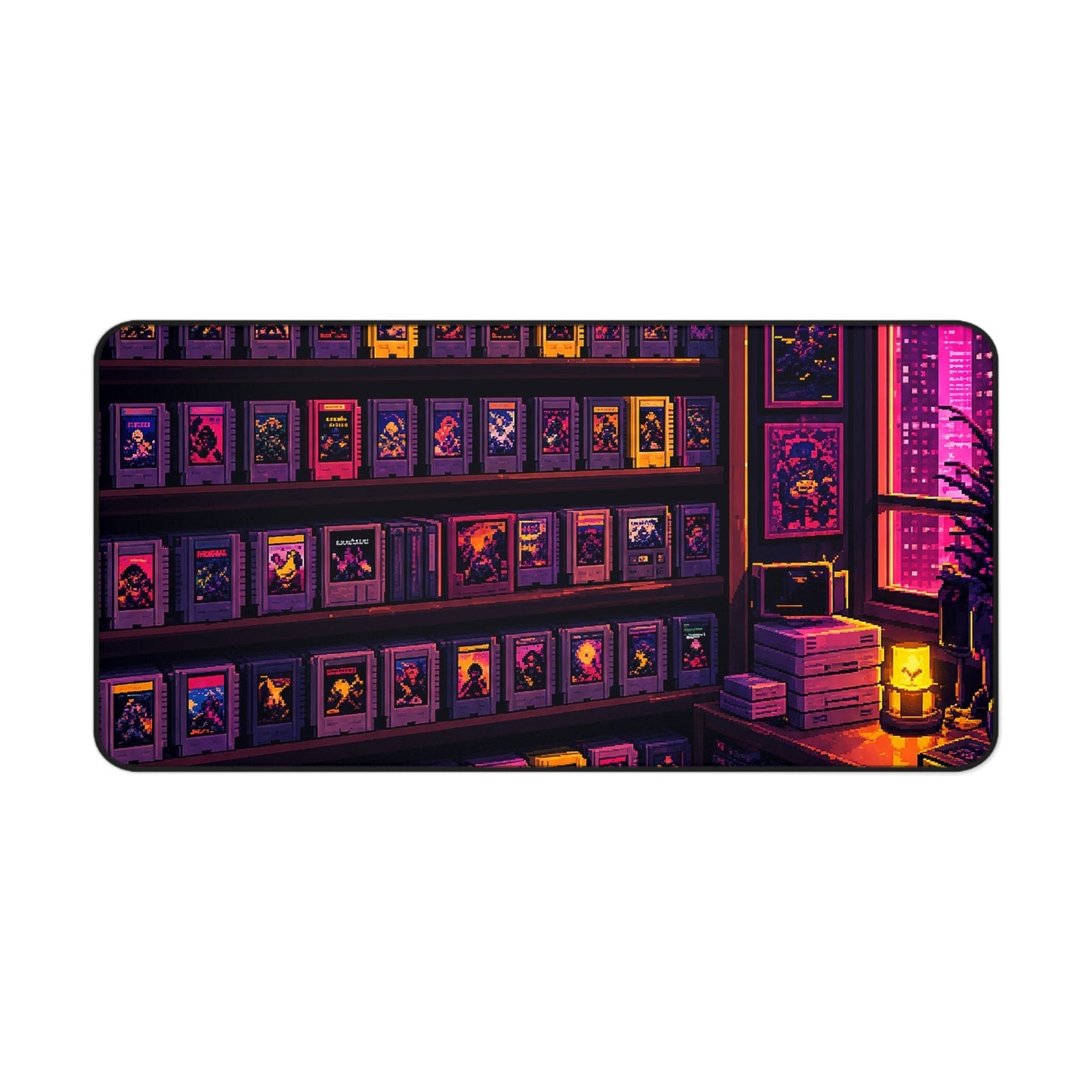 Retro Game Cartridge Collection - Gaming Culture Gaming Desk Mat - Moikas
