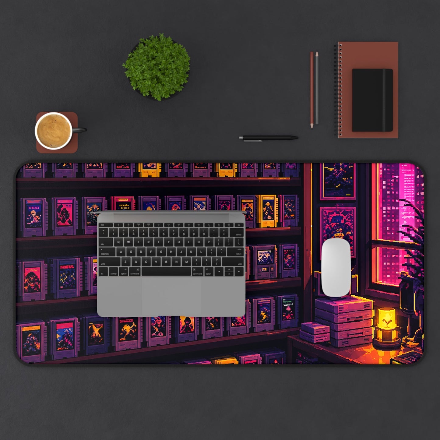 Retro Game Cartridge Collection - Gaming Culture Gaming Desk Mat - Moikas