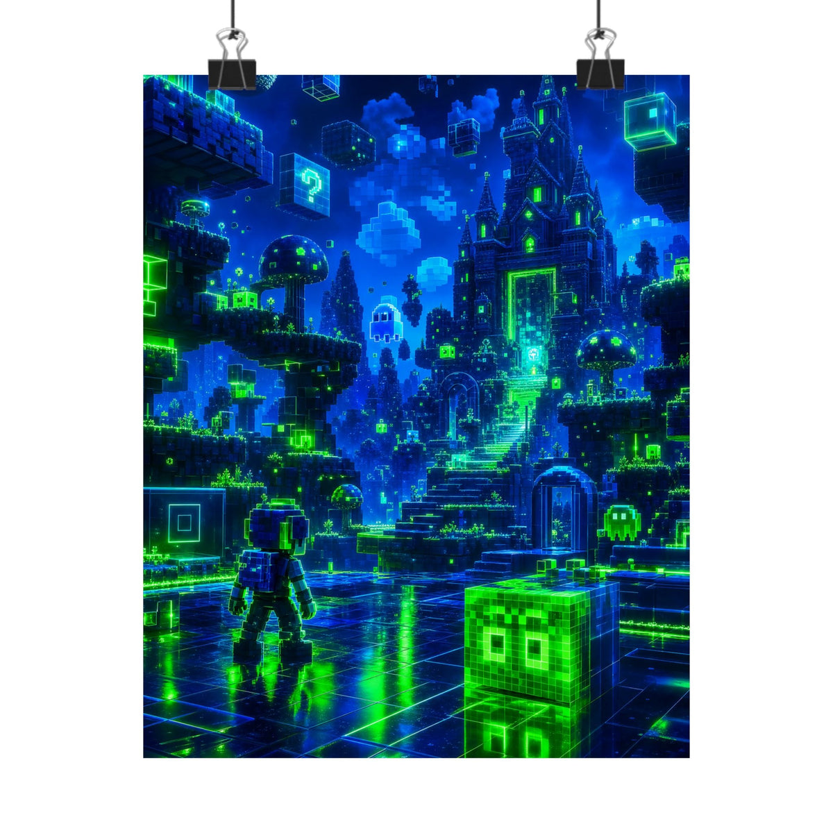 Retro Game World Coming To Life - Gaming Culture Art Print (Matte Poster) - Moikas