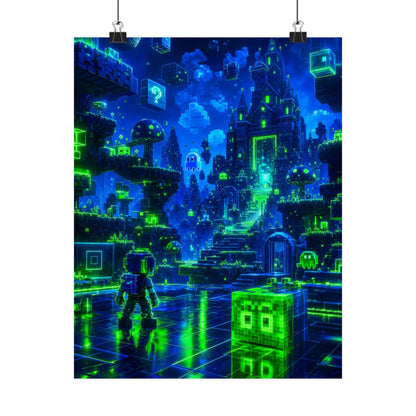 Retro Game World Coming To Life - Gaming Culture Art Print (Matte Poster) - Moikas