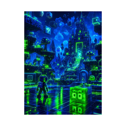 Retro Game World Coming To Life - Gaming Culture Art Print (Matte Poster) - Moikas
