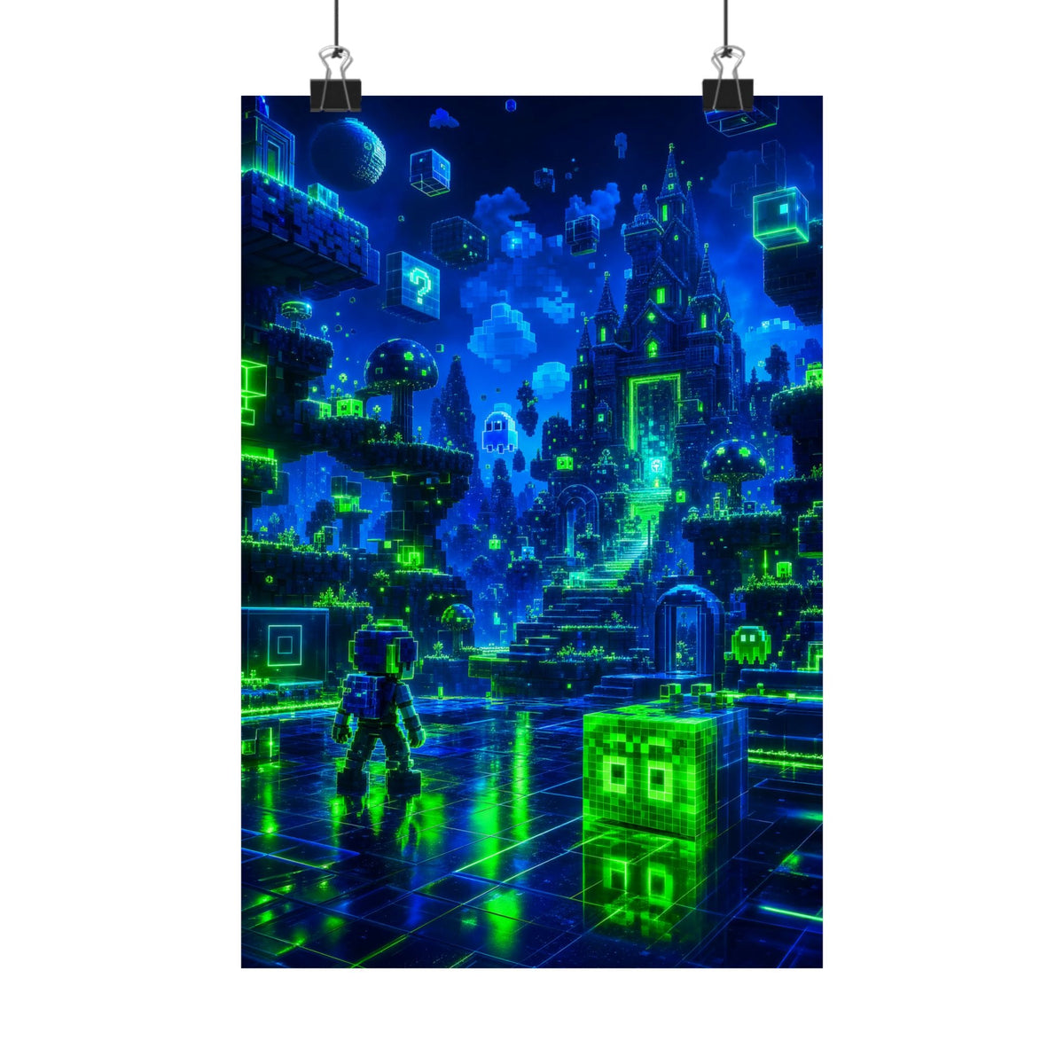 Retro Game World Coming To Life - Gaming Culture Art Print (Matte Poster) - Moikas