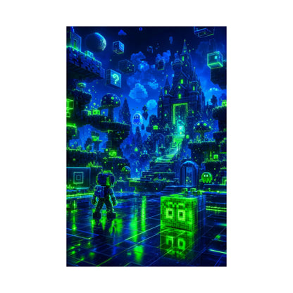 Retro Game World Coming To Life - Gaming Culture Art Print (Matte Poster) - Moikas