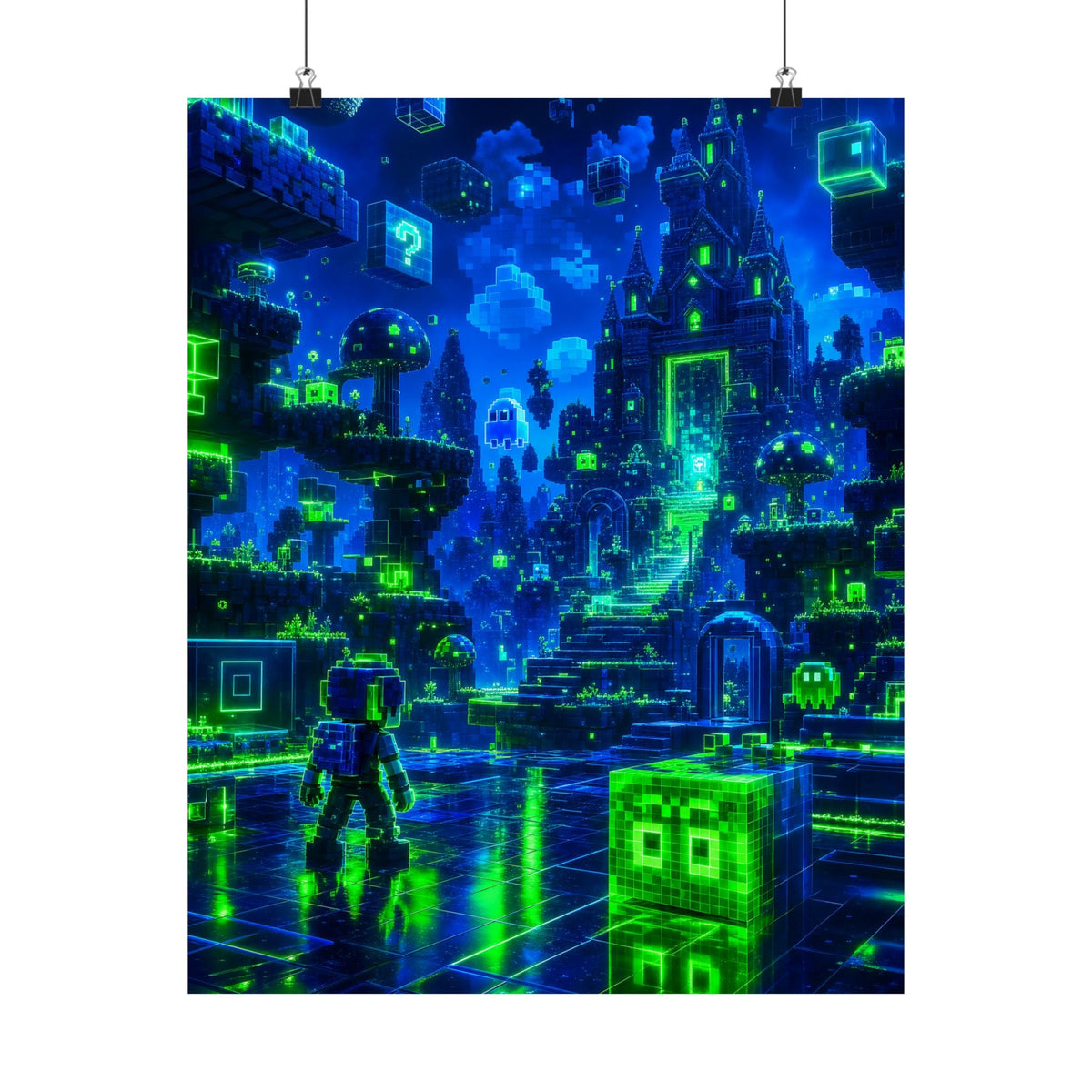 Retro Game World Coming To Life - Gaming Culture Art Print (Matte Poster) - Moikas