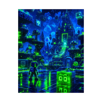 Retro Game World Coming To Life - Gaming Culture Art Print (Matte Poster) - Moikas