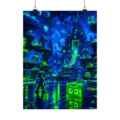 Retro Game World Coming To Life - Gaming Culture Art Print (Matte Poster) - Moikas
