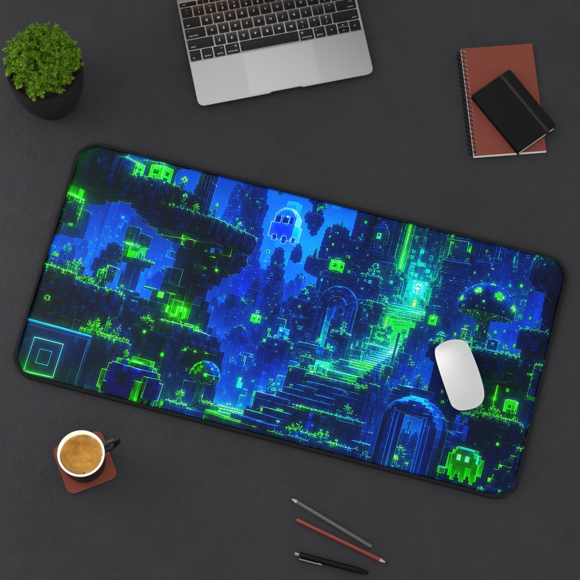 Retro Game World Coming To Life - Gaming Culture Gaming Desk Mat - Moikas