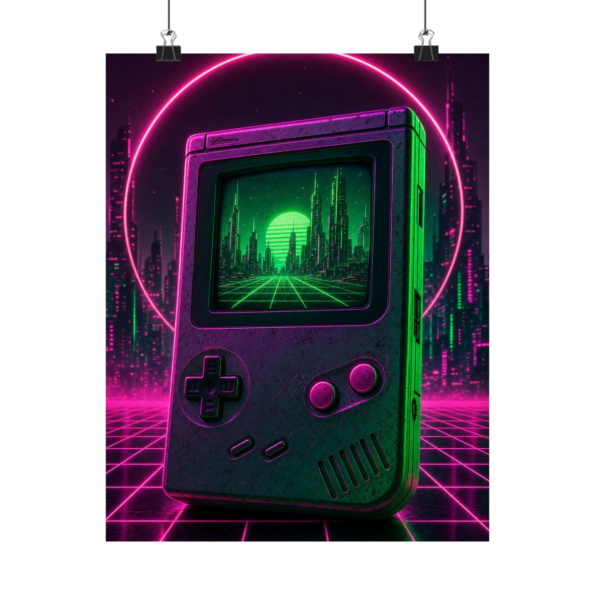 Retro Handheld Console - Gaming Culture Art Print (Matte Poster) - Moikas
