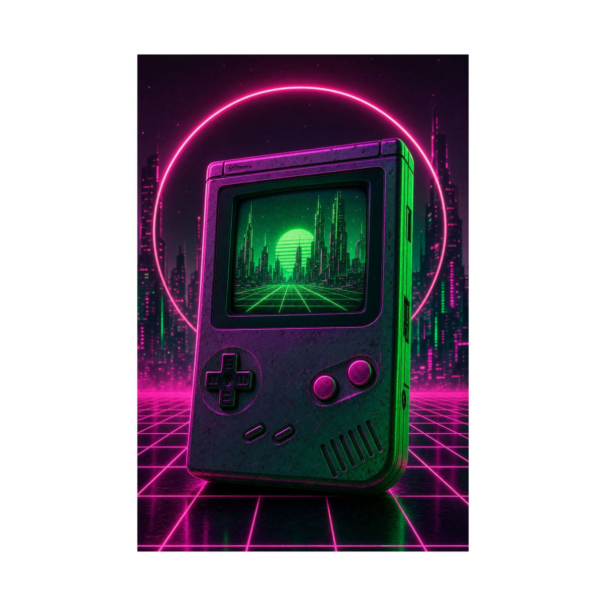 Retro Handheld Console - Gaming Culture Art Print (Matte Poster) - Moikas