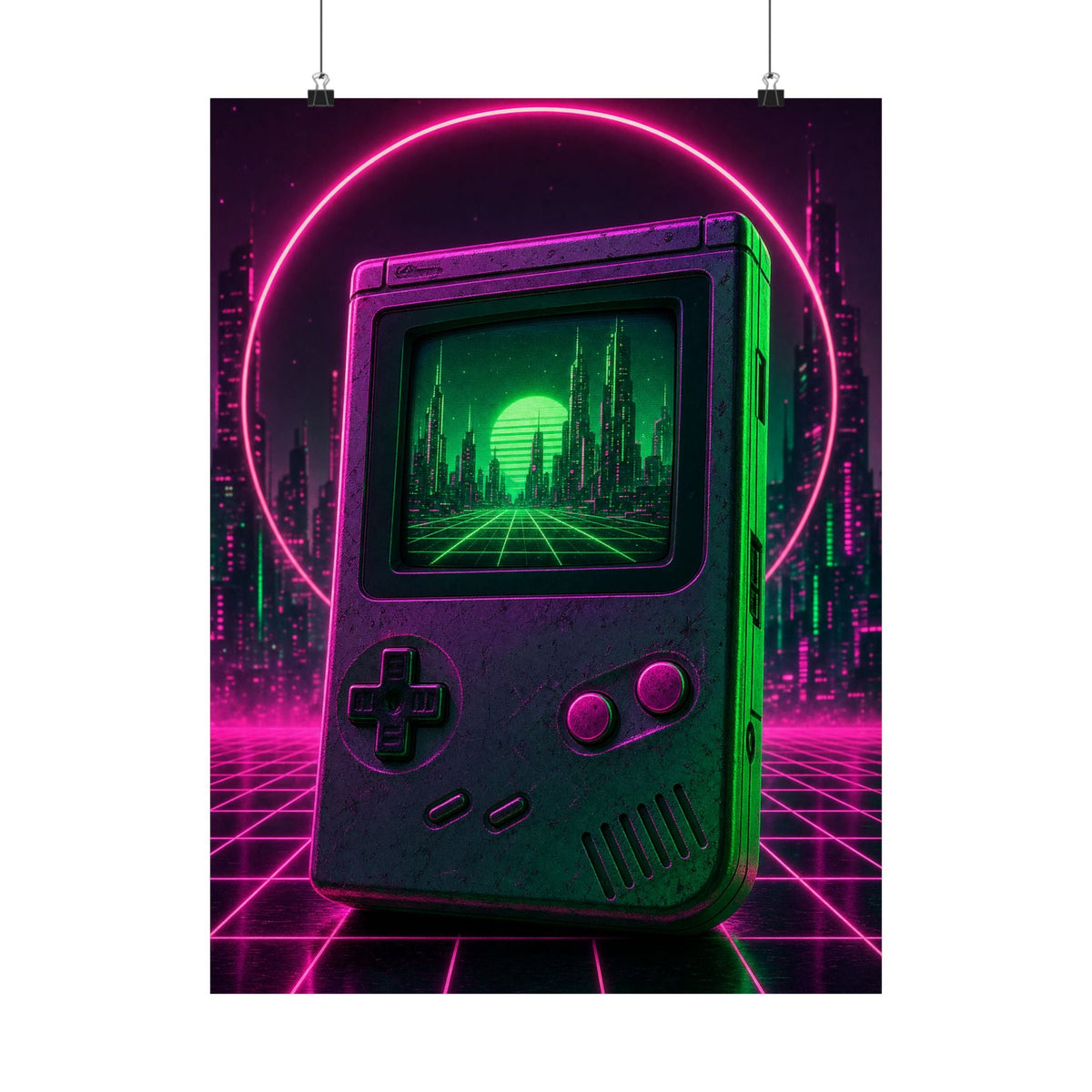 Retro Handheld Console - Gaming Culture Art Print (Matte Poster) - Moikas