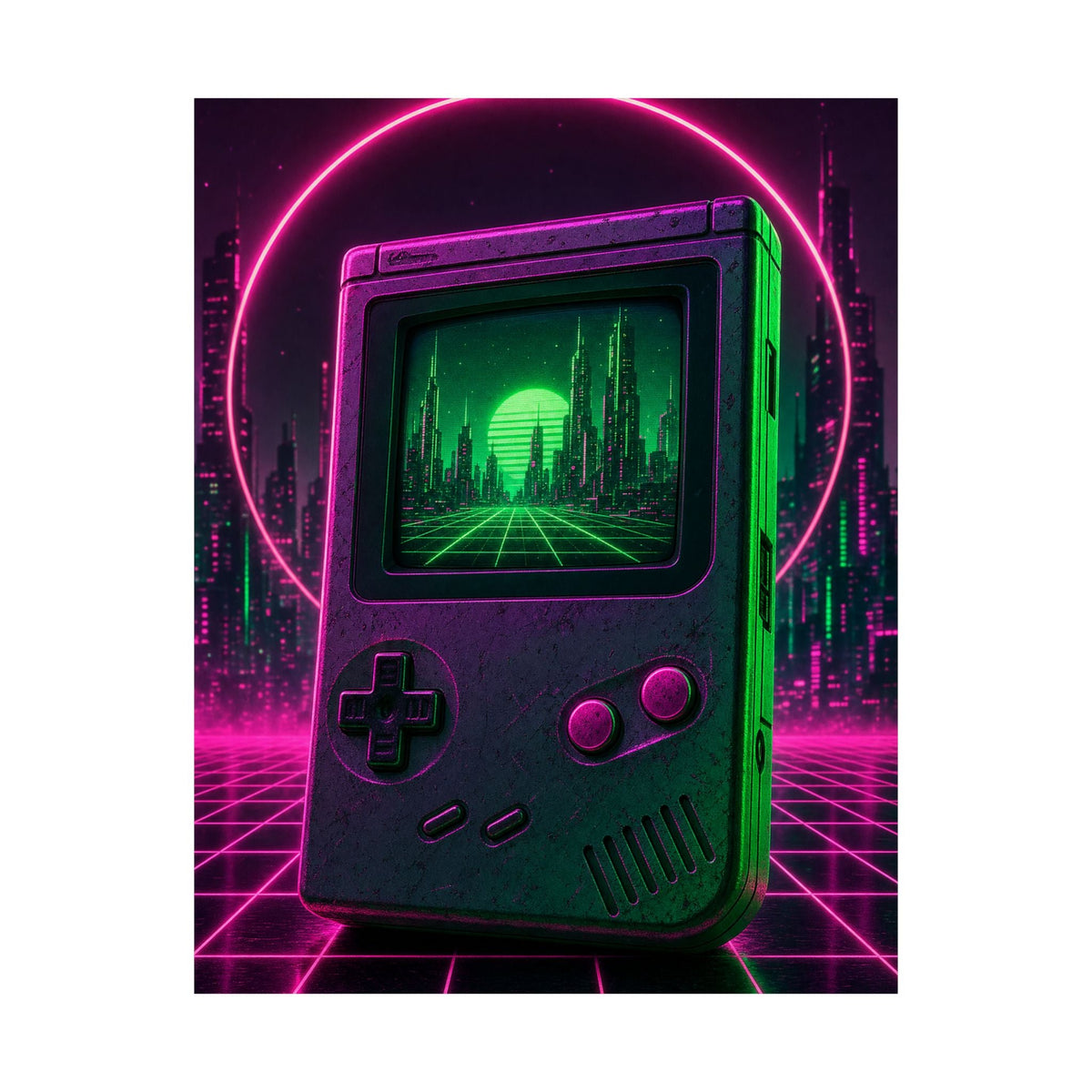 Retro Handheld Console - Gaming Culture Art Print (Matte Poster) - Moikas