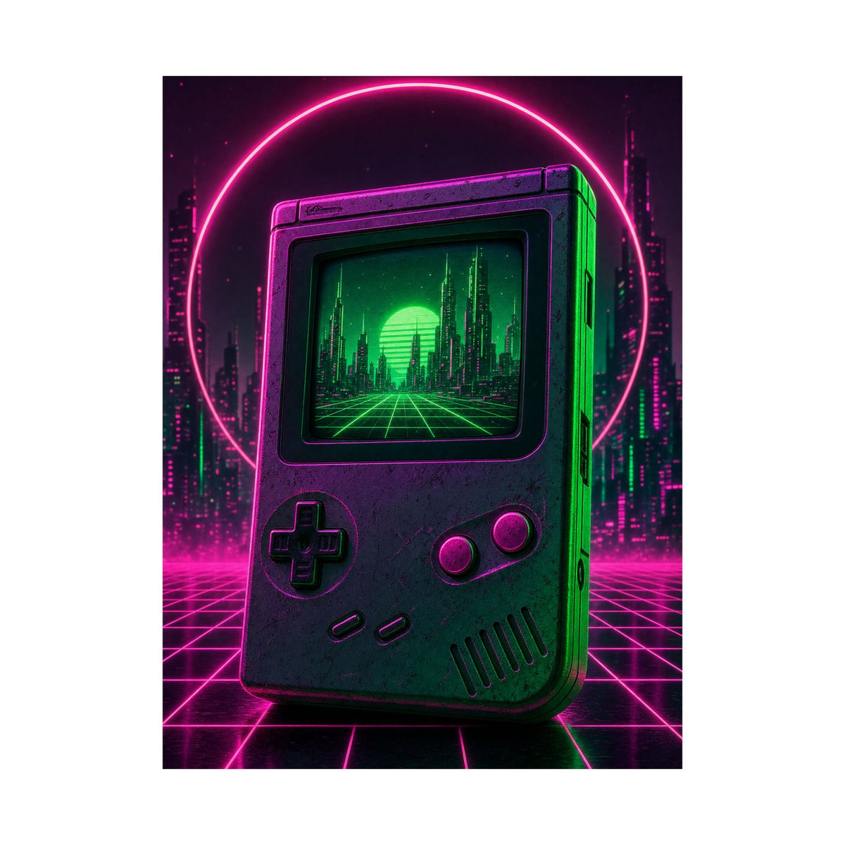 Retro Handheld Console - Gaming Culture Art Print (Matte Poster) - Moikas