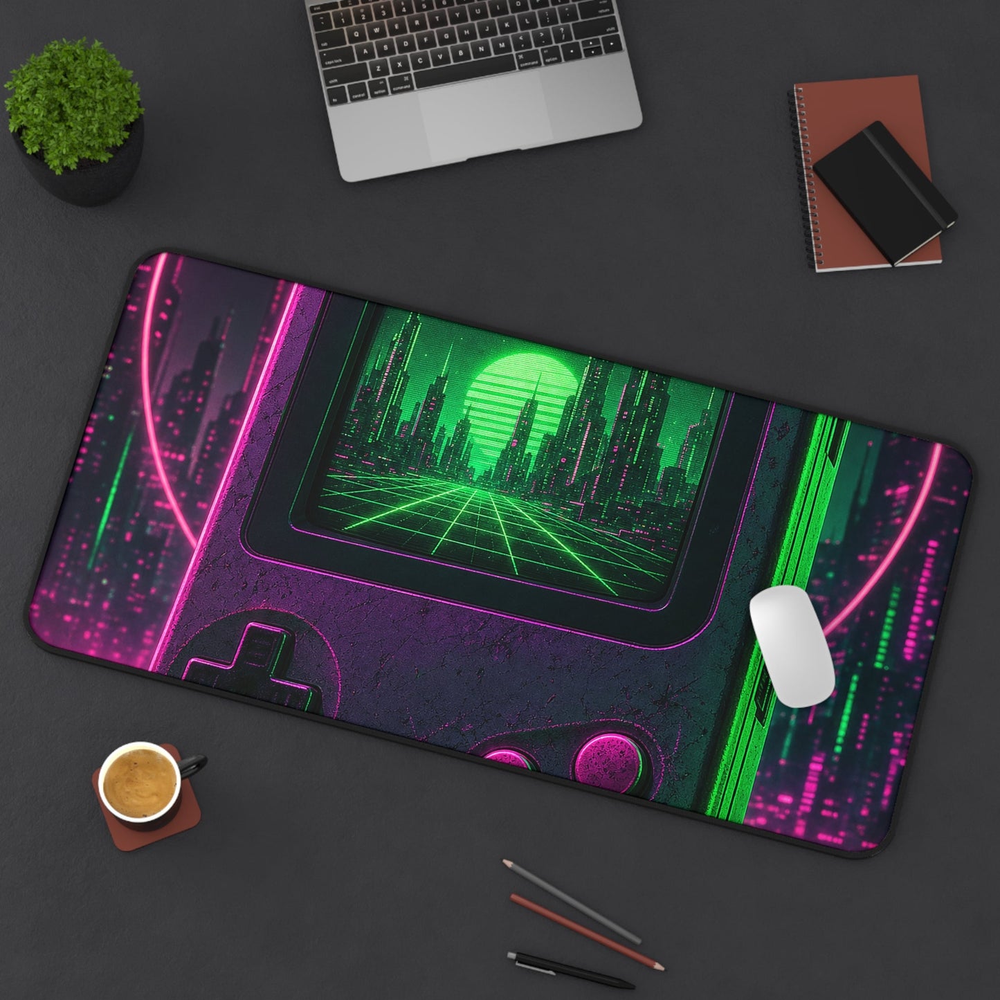 Retro Handheld Console - Gaming Culture Gaming Desk Mat - Moikas