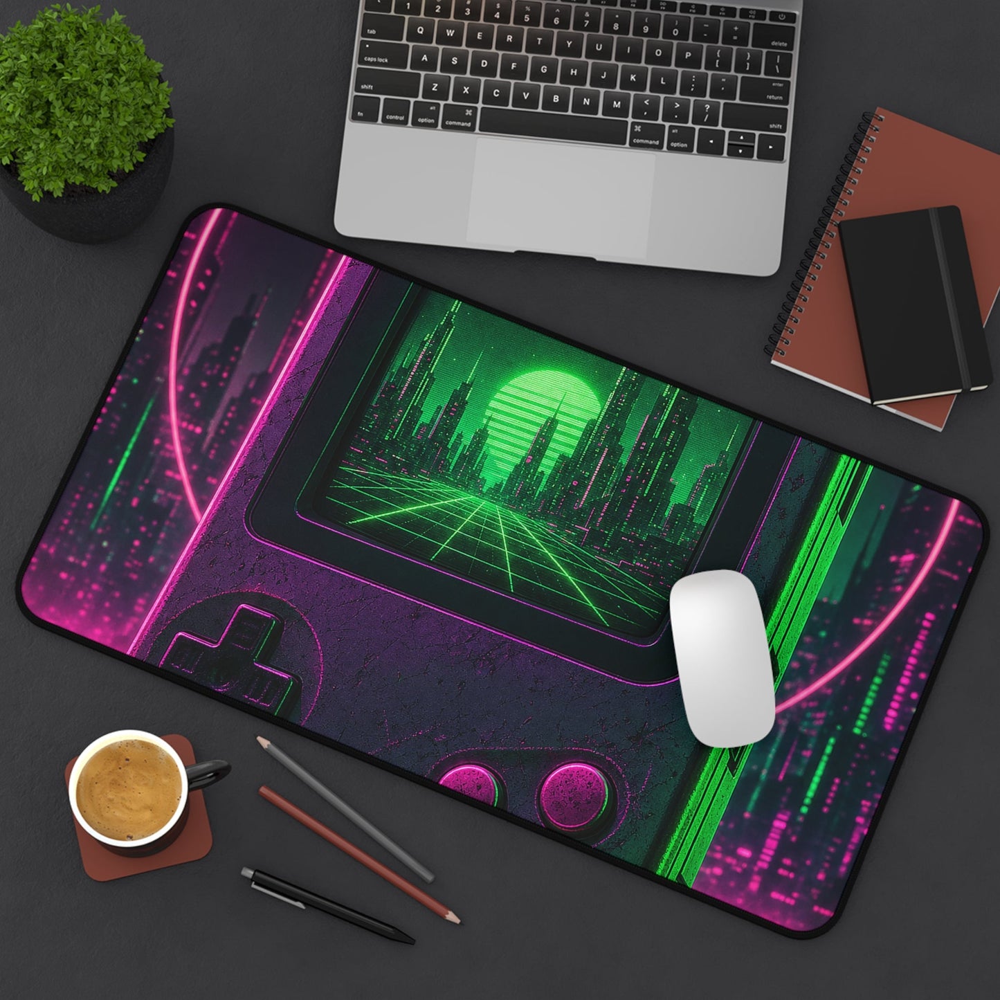 Retro Handheld Console - Gaming Culture Gaming Desk Mat - Moikas