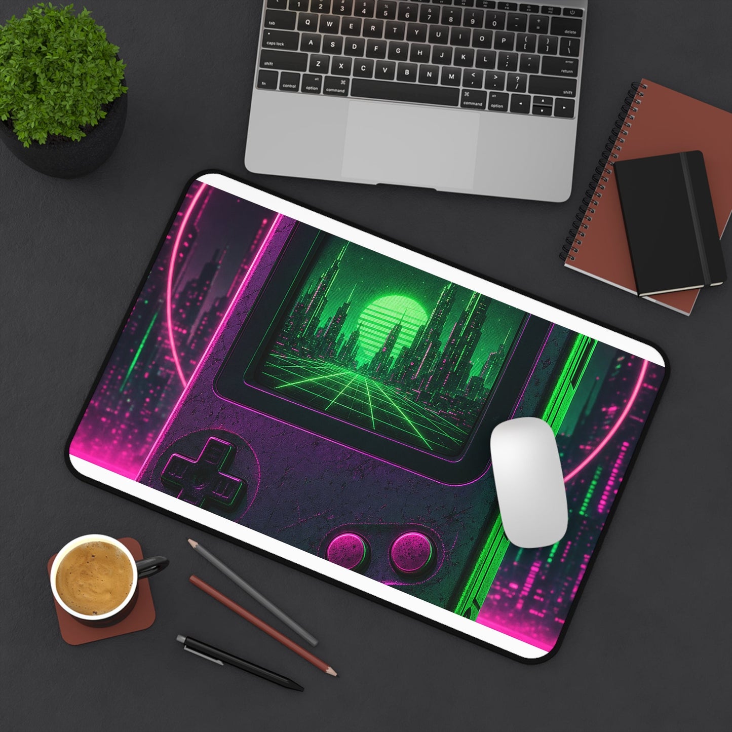Retro Handheld Console - Gaming Culture Gaming Desk Mat - Moikas