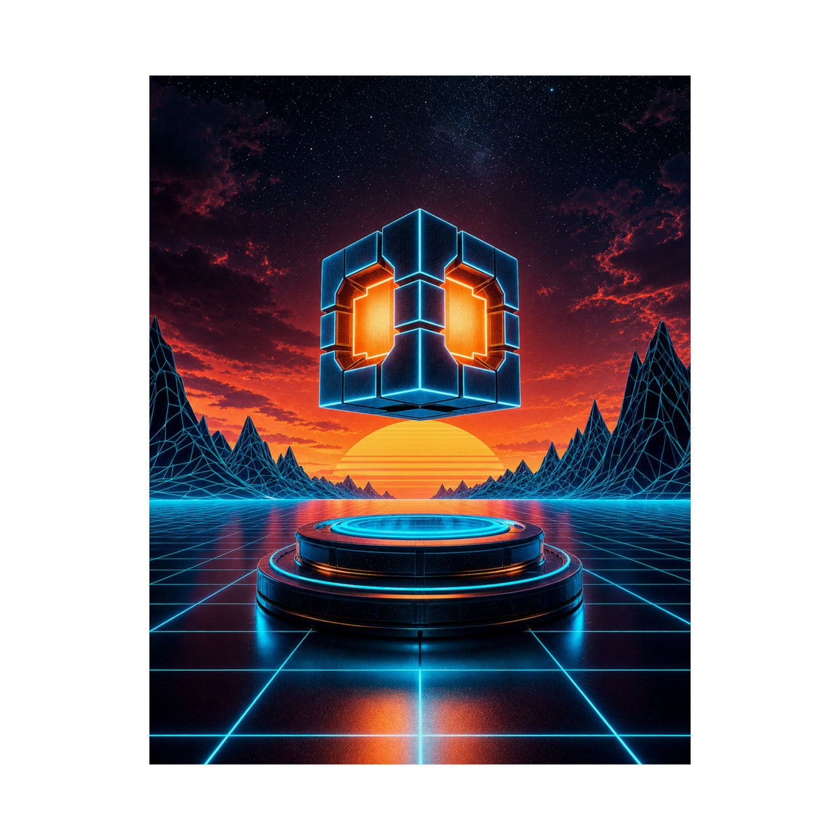 Retro Power-Up Floating - Gaming Culture Art Print (Matte Poster) - Moikas