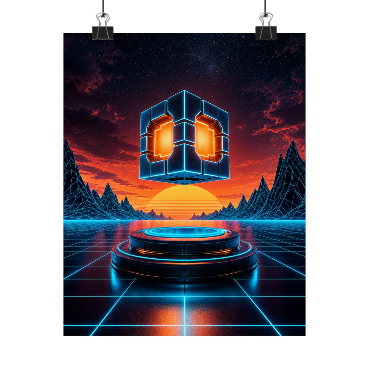 Retro Power-Up Floating - Gaming Culture Art Print (Matte Poster) - Moikas