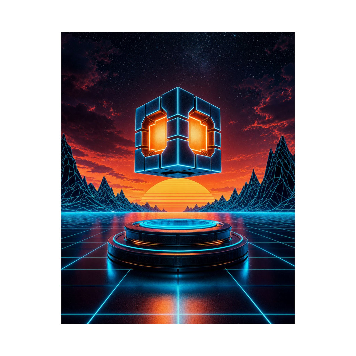 Retro Power-Up Floating - Gaming Culture Art Print (Matte Poster) - Moikas
