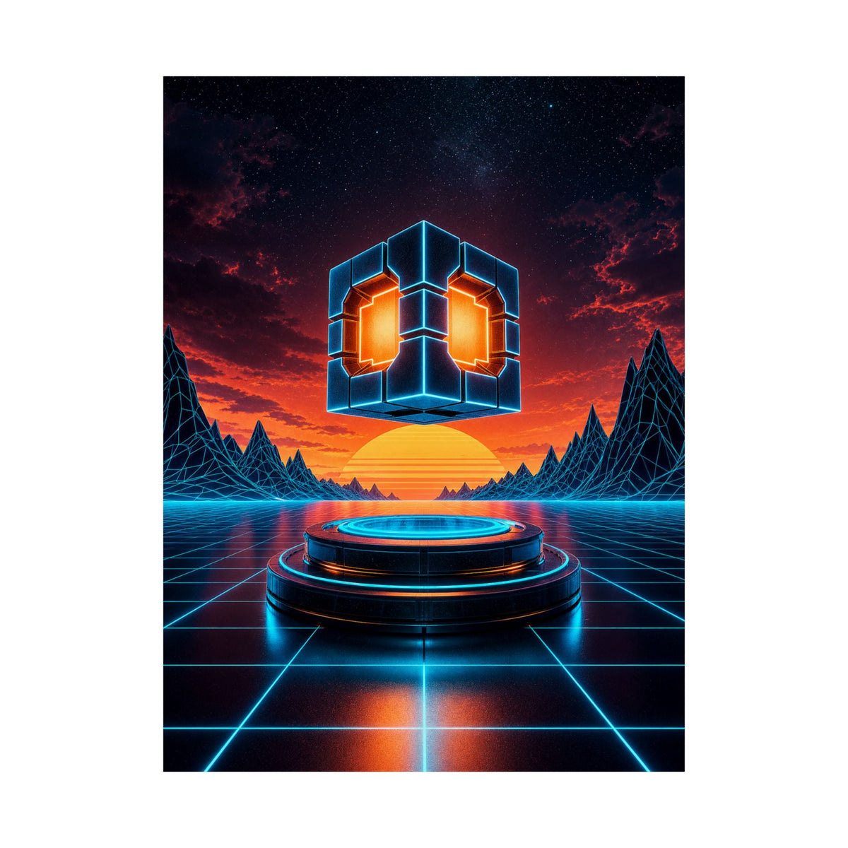 Retro Power-Up Floating - Gaming Culture Art Print (Matte Poster) - Moikas
