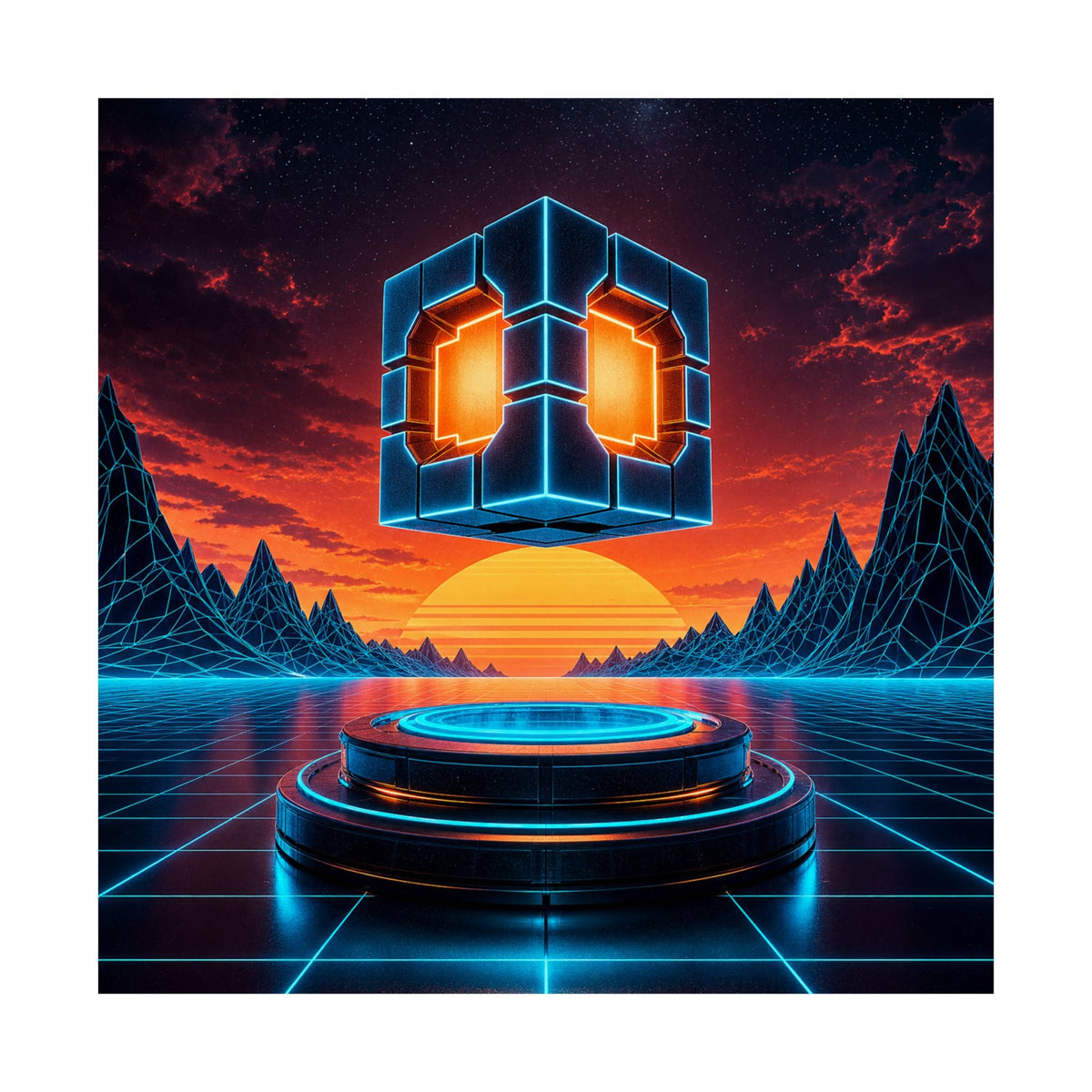 Retro Power-Up Floating - Gaming Culture Art Print (Matte Poster) - Moikas