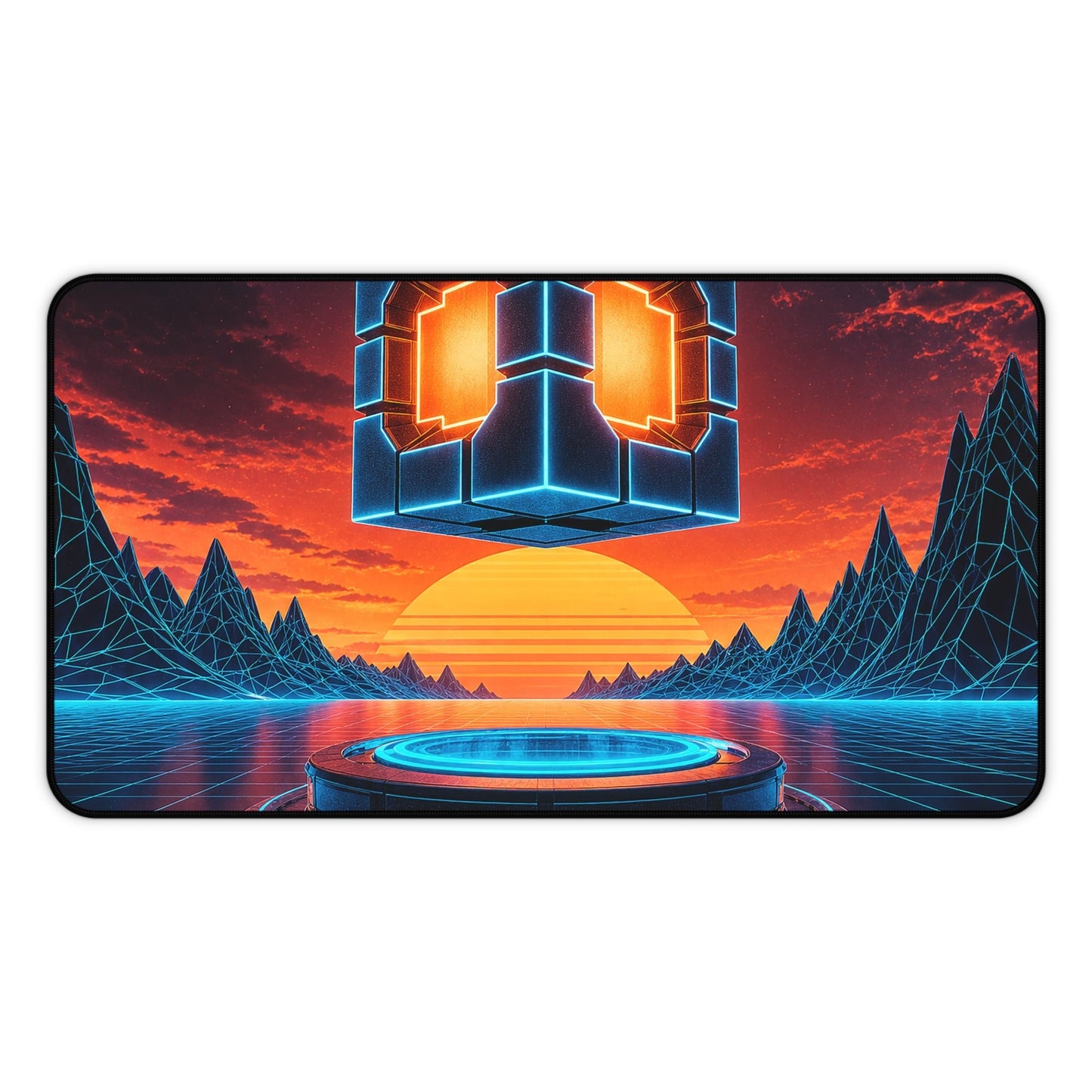 Retro Power-Up Floating - Gaming Culture Gaming Desk Mat - Moikas