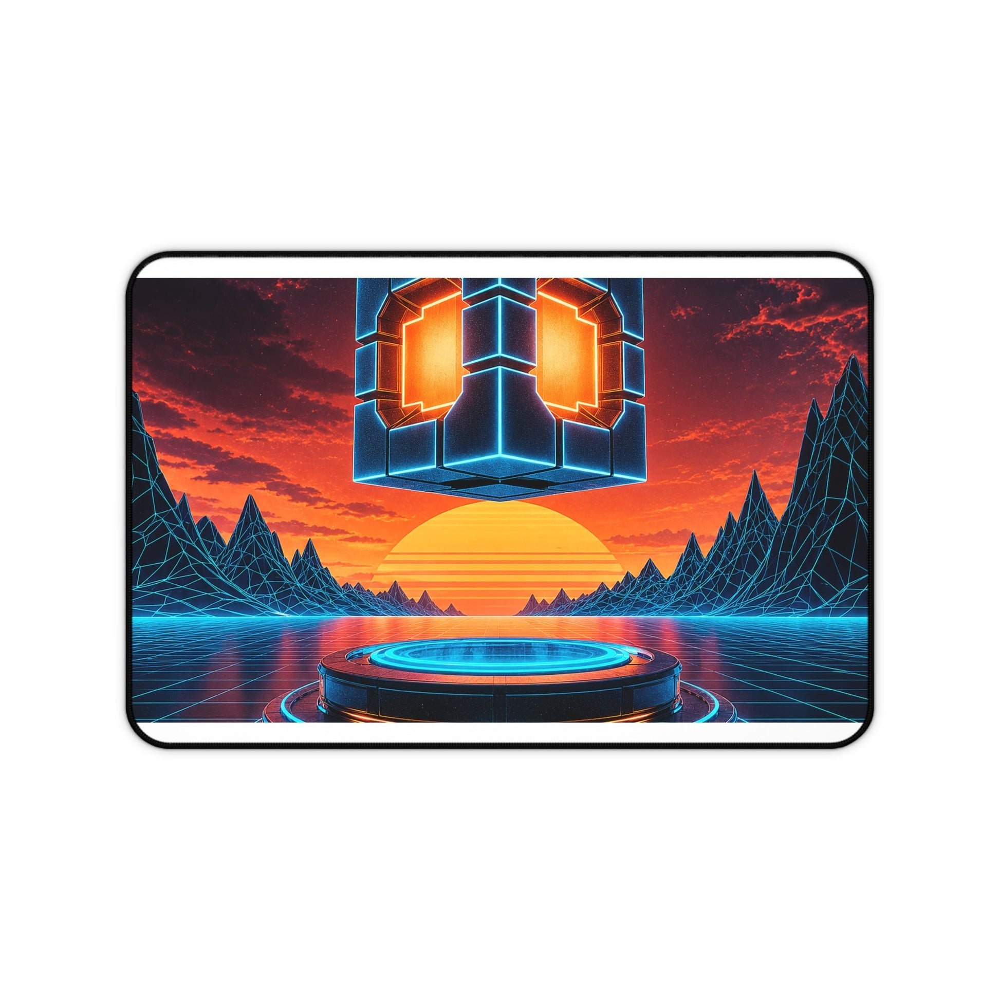 Retro Power-Up Floating - Gaming Culture Gaming Desk Mat - Moikas